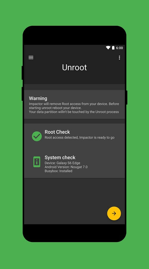 اپلیکیشن UNIVERSAL UNROOT